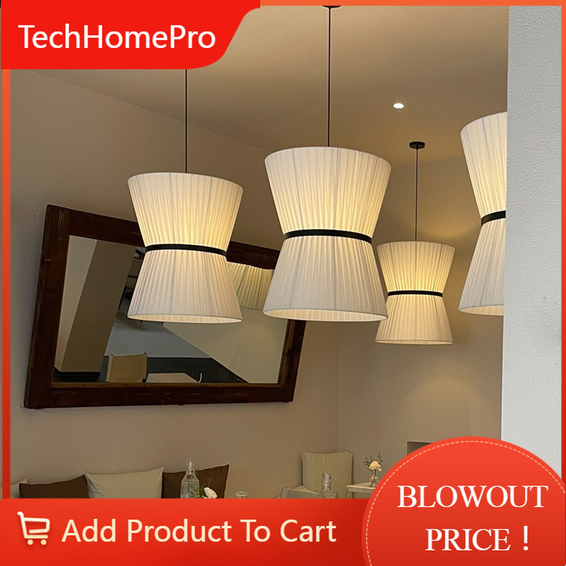 Interior Design Years - Lámpara Colgante LED de Tela Minimalista