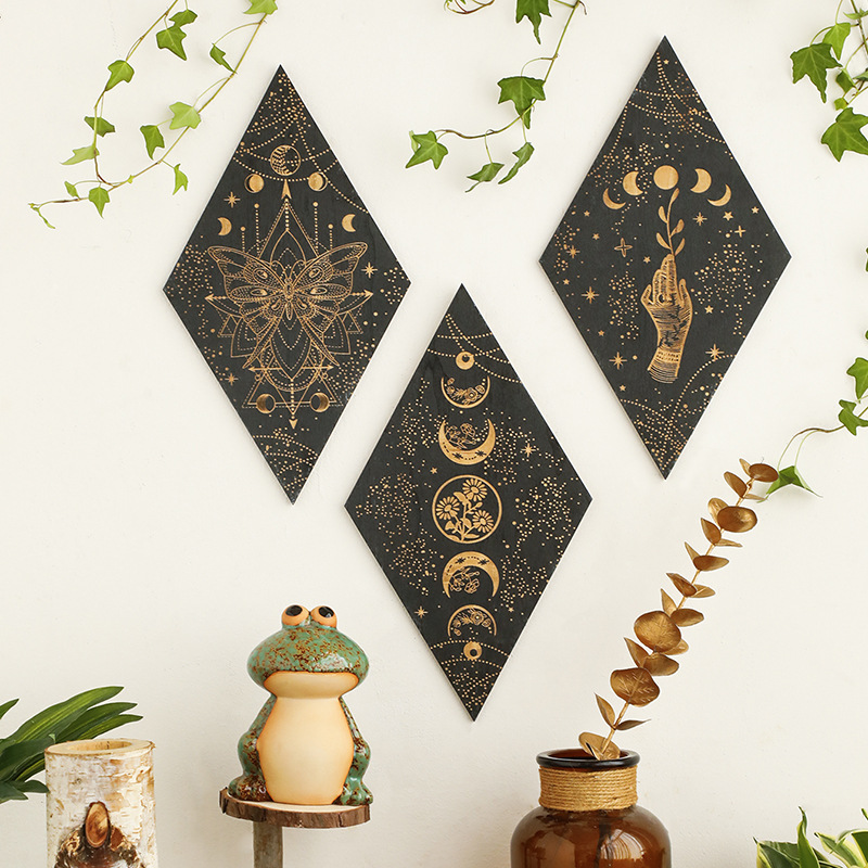 Geometric Shelf Triangle - Estante de pared triangular de madera