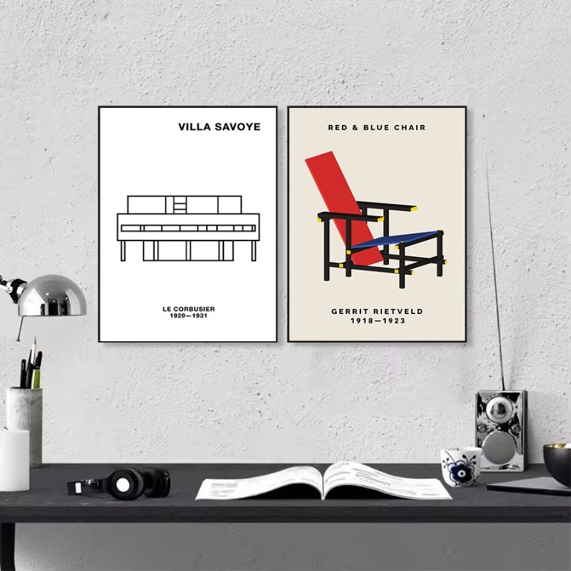 Póster de arquitectura abstrac - Interior Design Studio reseña y precio