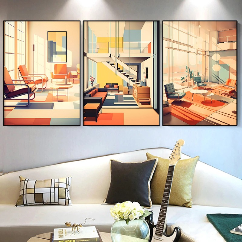 Póster Arquitectónico Vintage  - Interior Design Studio reseña y precio