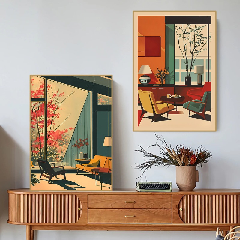 Póster Arquitectónico Vintage  - Interior Design Studio reseña y precio