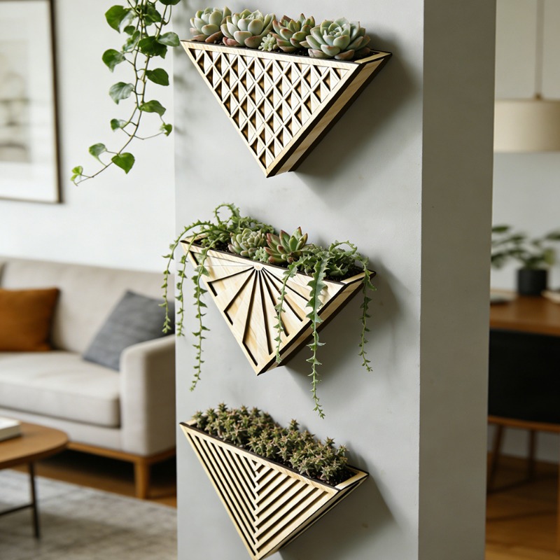 Estante flotante triangular de - Geometric Shelf Triangle reseña y precio
