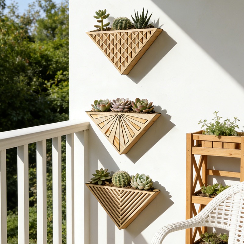 Estante flotante triangular de - Geometric Shelf Triangle reseña y precio